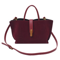 Burgundy suede